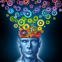 Head brain coloered gears
